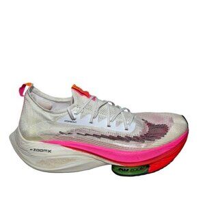Nike Men’s ZoomX  alpha fly next Athletic Shoes - White and Pink size 12